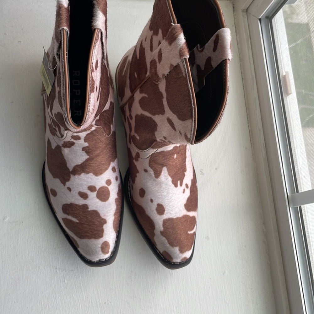 Roper cowhide pattern size 7 boots - Picture 5 of 12